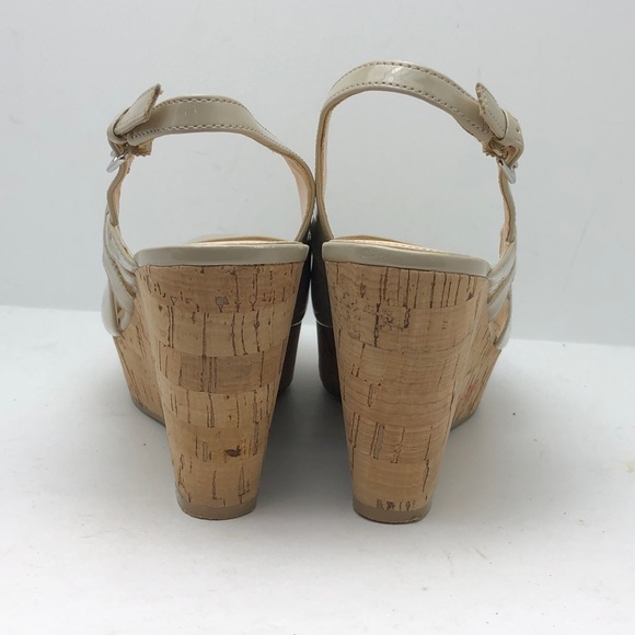 ✨Marc Fisher Nude Cork Sling Back Platform Sandals - Picture 5 of 7